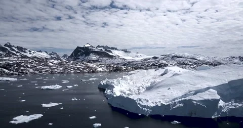 Track in over iceberg Stock Footage 138239545