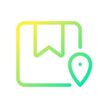 Track parcel pixel perfect gradient linear ui icon Illustrazione stock