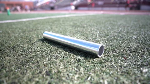 Track relay race baton Stock Footage 153143733