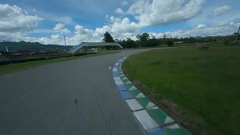 Track ride at full speed with the drone FPV Video stock 237561805