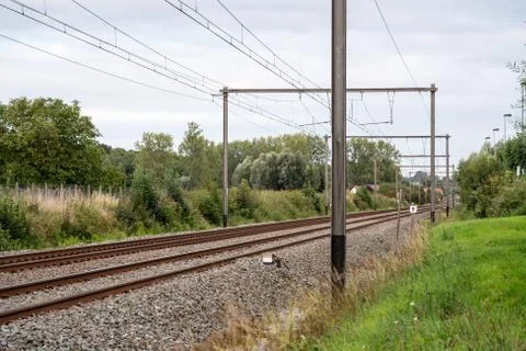Track run away into the depth Stock Photos