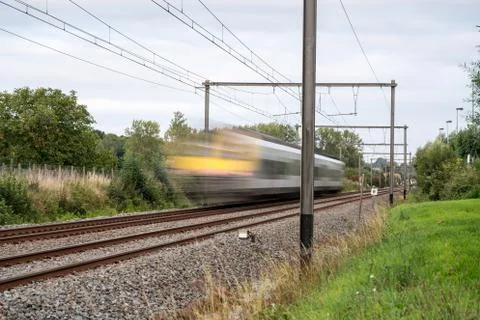 Track run away into the depth Stock Photos