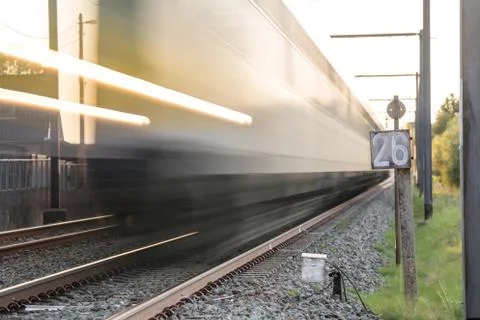 Track run away into the depth Stock Photos