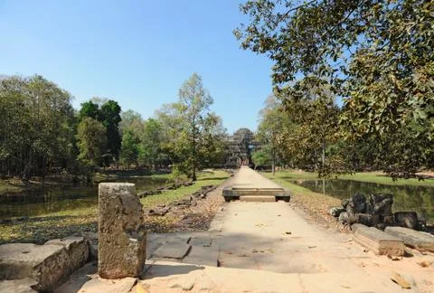 Track to the temple in Cambodia Foto stock