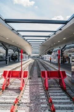 Track termination Foto stock