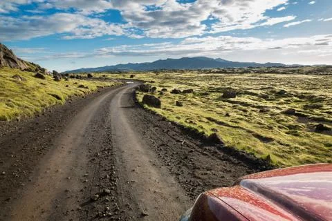 Track through Iceland Stock Photos