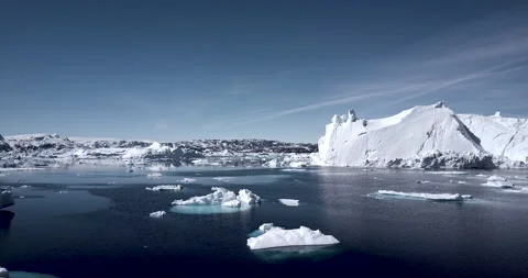 Track toward iceberg Stock Footage 138238985