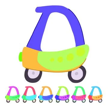 Track toy car vector cartoon graphic Stock Illustration