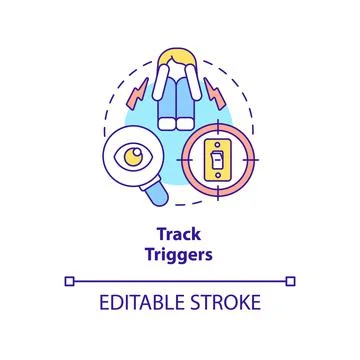 Track triggers concept icon Stock-Illustration