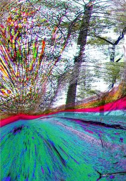 The track warped artwork Foto stock