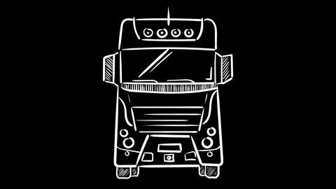 Track with white light on black Stock Footage 126760670