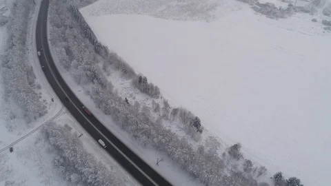 The track in the winter time Video stock 100242556