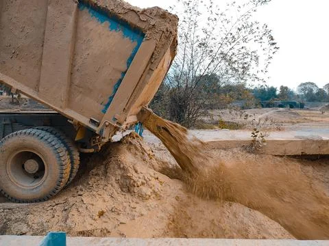A track Withdrow waste of water Stock Photos