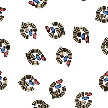 Track wooden vector seamless pattern イラスト素材