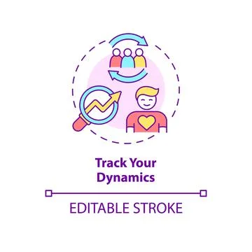 Track your dynamics concept icon 스톡 일러스트