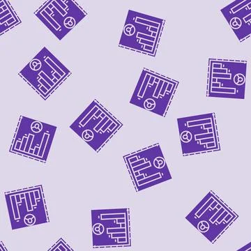 Track your progress business glyph seamless pattern Stock Illustration