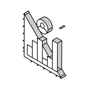 Track your progress business isometric icon vector illustration Stock Illustration