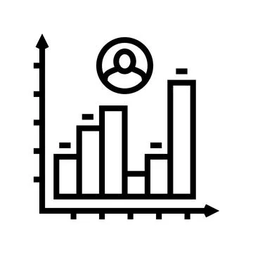 Track your progress business line icon vector illustration Stock Illustration