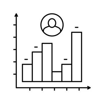Track your progress business line icon vector illustration イラスト素材