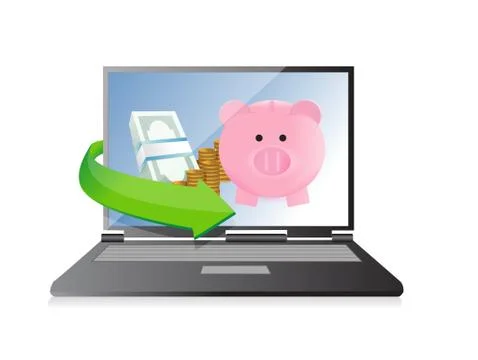 Track your savings technology concept illustration design over a white backgr Ilustração Stock