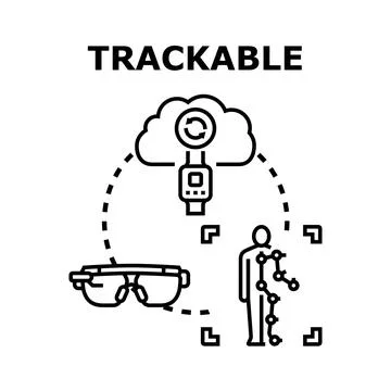 Trackable data with wearable devices and smart sensors イラスト素材