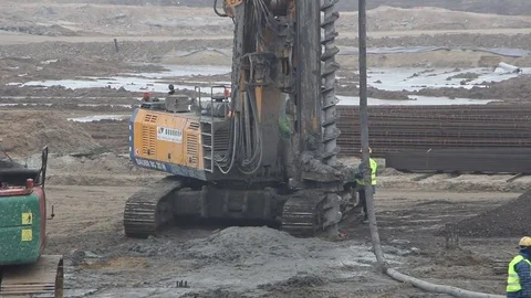 Tracked drilling rig Stock Footage 72282053