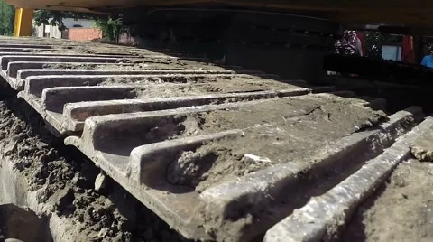 Tracked Excavator Stock Footage 48469144