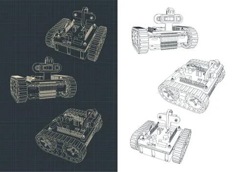 Tracked Robot Stock Illustration