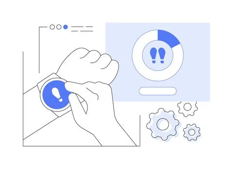 Tracker app isolated cartoon vector illustrations. イラスト素材