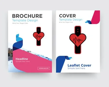 Tracker brochure flyer design template Free Stock Illustration