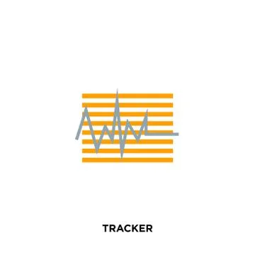 Tracker icon isolated on white background for your web, mobile and app design Illustrazione stock