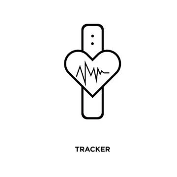 Tracker icon isolated on white background for your web, mobile and app design Stock Illustration