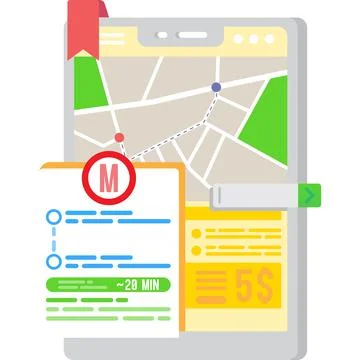 Tracker mobile app icon track underground option Stock Illustration