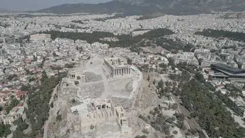 Tracking Acropolis with 360 Stock Footage 312821443