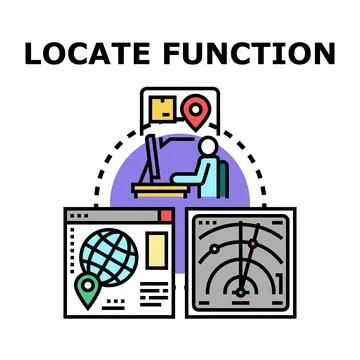 Tracking and locating function for logistics and navigation Stock Illustration