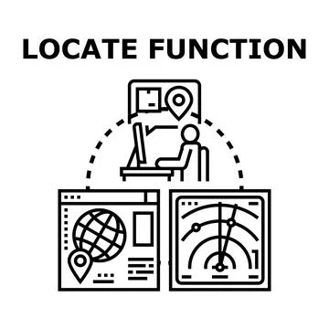 Tracking and locating function for logistics and navigation Stock Illustration
