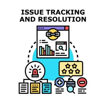 Tracking and resolving business issues professional concept illustration Stock Illustration