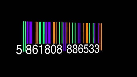 Tracking Bar Code Identification Sticker Label Barcodes Number Motion Stock Footage 271527581