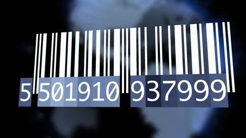 Tracking Bar Code Identification Sticker Label Barcodes Number Motion Video stock 271528374