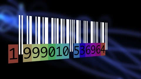 Tracking Bar Code Identification Sticker Label Barcodes Number Motion Video stock 271528506