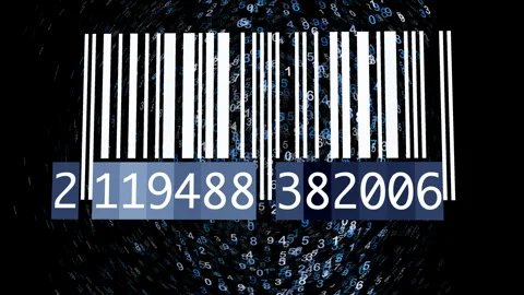 Tracking Bar Code Identification Sticker Label Barcodes Number Motion Video stock 271529638