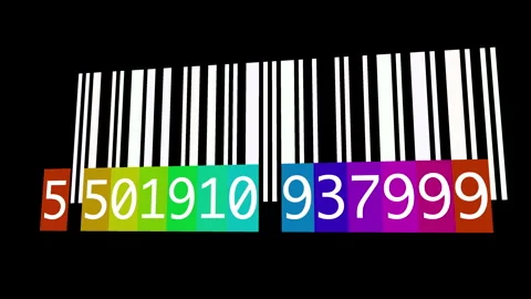 Tracking Bar Code Identification Sticker Label Barcodes Number Motion Video stock 272182702