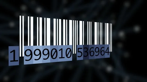 Tracking Bar Code Identification Sticker Label Barcodes Number Motion Video stock 272183037