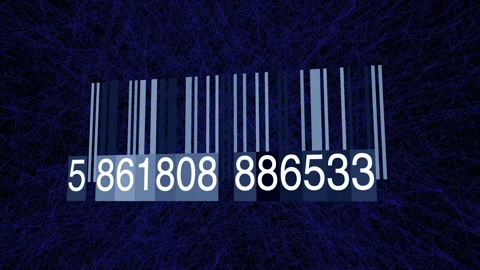 Tracking Bar Code Identification Sticker Label Barcodes Number Motion Video stock 272184119