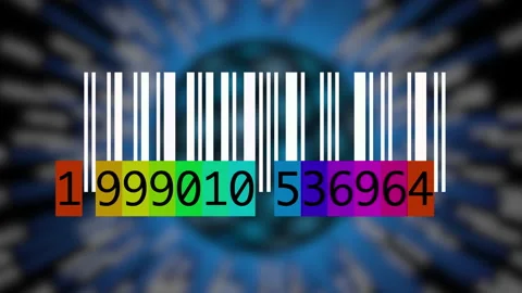 Tracking Bar Code Identification Sticker Label Barcodes Number Motion Video stock 272184918