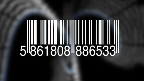 Tracking Bar Code Identification Sticker Label Barcodes Number Motion Video stock 273703425