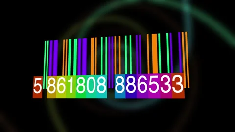 Tracking Bar Code Identification Sticker Label Barcodes Number Motion Video stock 273703968