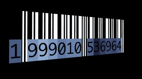 Tracking Bar Code Identification Sticker Label Barcodes Number Motion Video stock 273704203
