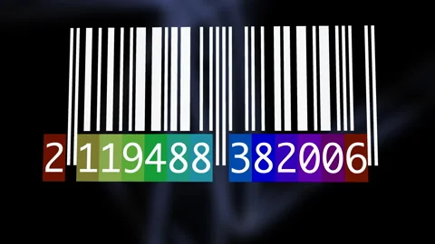Tracking Bar Code Identification Sticker Label Barcodes Number Motion Video stock 273705361