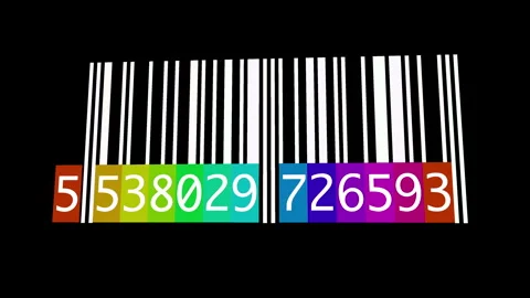 Tracking Bar Code Identification Sticker Label Barcodes Number Motion Video stock 273705481